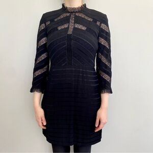 Sandro striped lace mini dress. 🖤